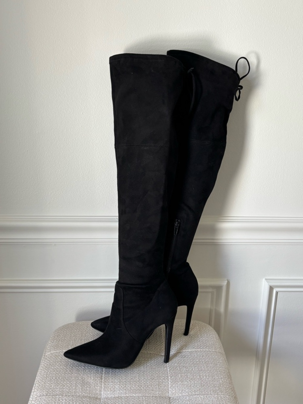 Guess Black Over-the-Knee Stiletto Boots - Picture 2 of 5